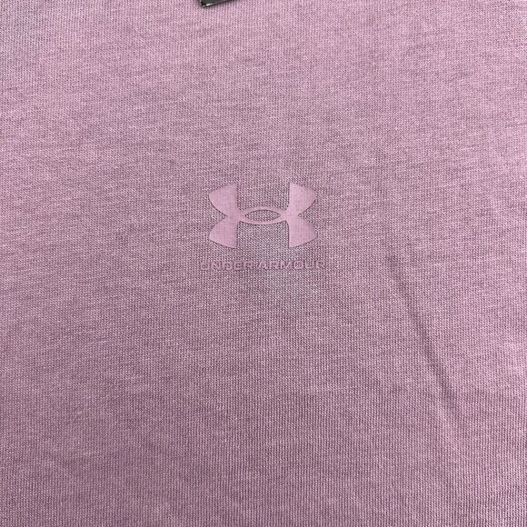 Under Armour T-Shirt XL Purple Cropped Tee Boxy Loose Activewear Athleisure - Picture 4 of 11